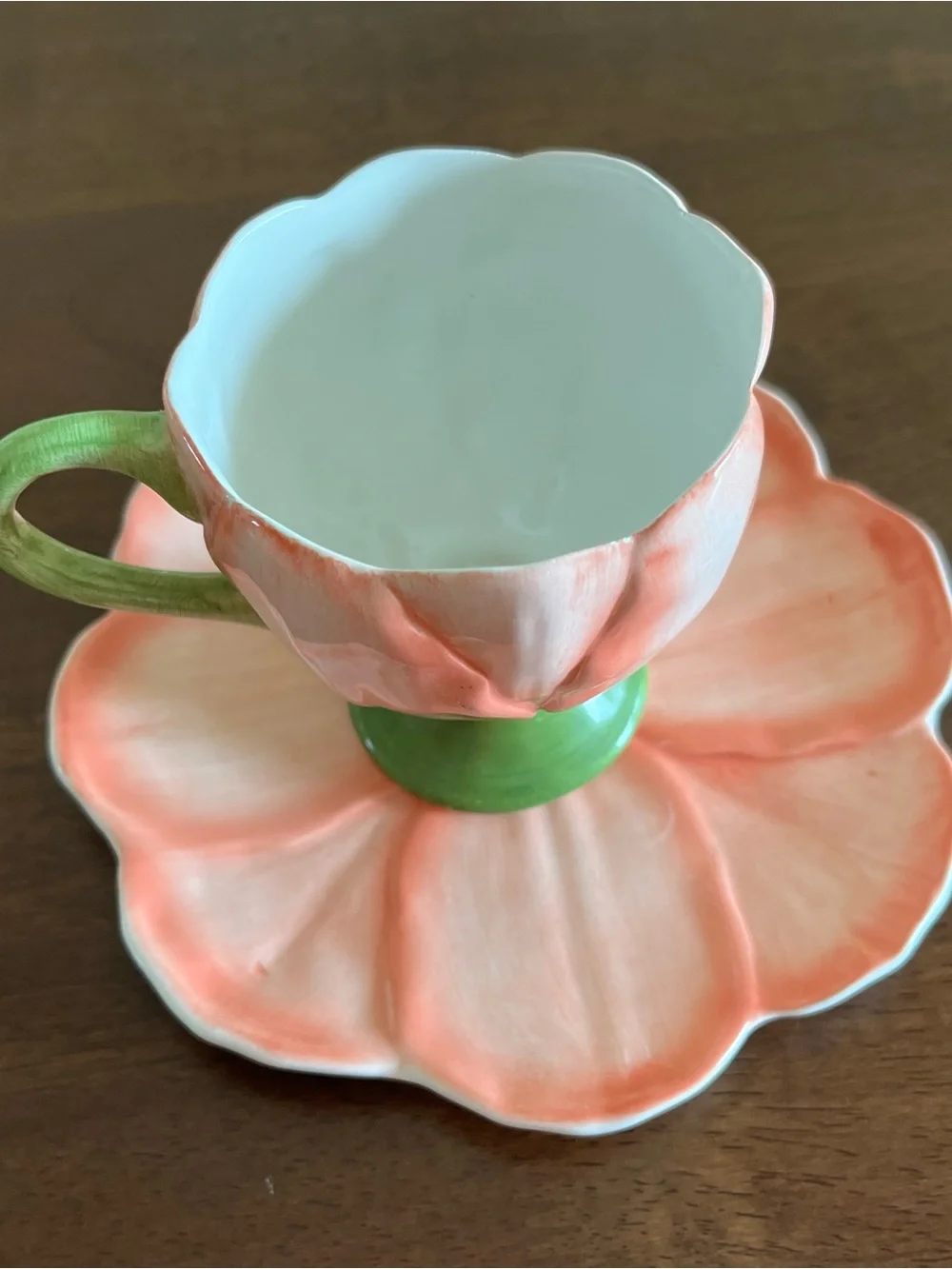 Floral Teacup & Saucer Set in Pink